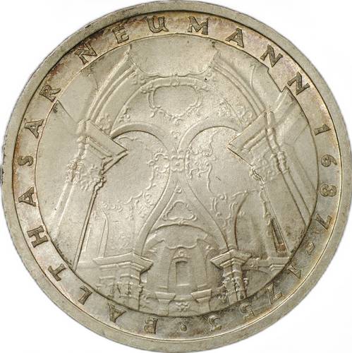 Монета 5 марок 1978 F 225 лет со дня смерти Иоганна Бальтазара Неймана Германия ФРГ