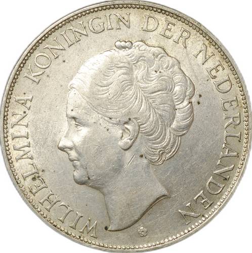 Монета 2 1/2 гульдена 1938 Нидерланды