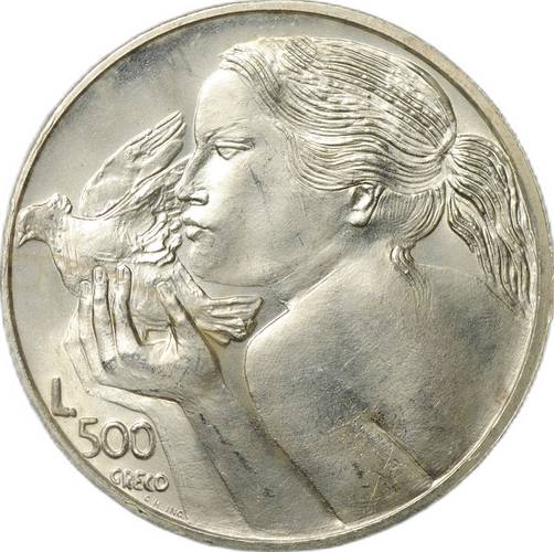 Монета 500 лир 1973 Сан-Марино