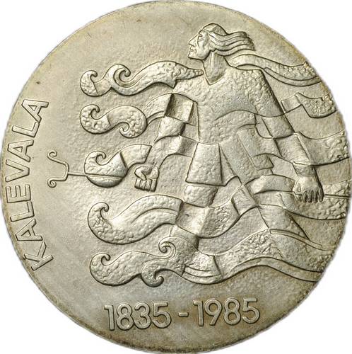 Монета 50 марок 1985 150 лет национальному эпосу "Калевала" Финляндия