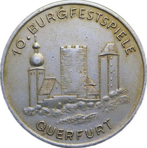Жетон Фестиваль замков 10 Burgfestspiele Querfurt 1974 Германия ГДР
