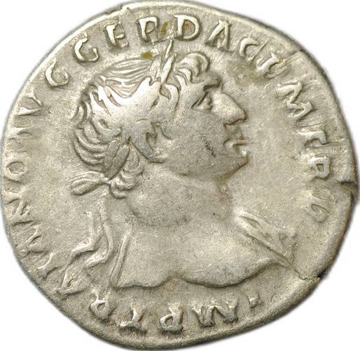 Монета Денарий 108-109 Траян (98-117) Дакийец в трауре Римская Империя