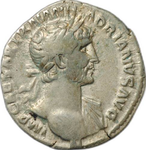 Монета Денарий 118 Адриан (117-138) Пакс Римская Империя