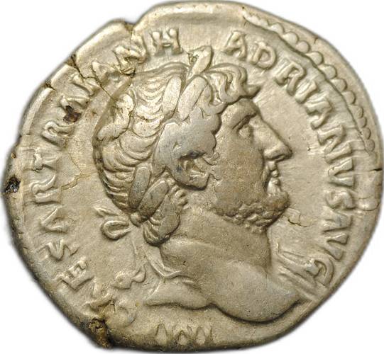 Монета Денарий 119-123 Адриан (117-138) Гений Римская Империя