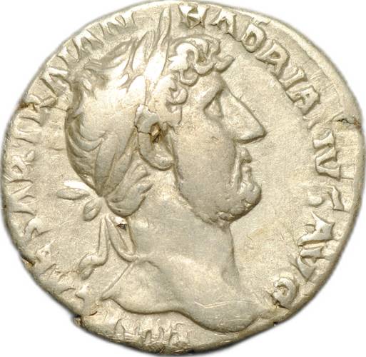 Монета Денарий 123 Адриан (117-138) Либертас Римская Империя