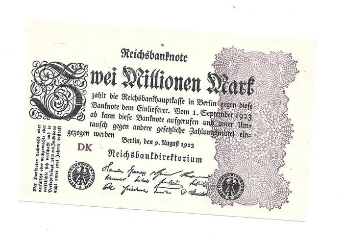 Банкнота 3000000 марок 1923 (3 миллиона) Германия Веймарская республика