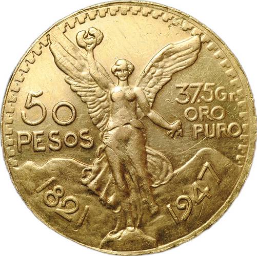 Монета 50 песо 1947 Мексика