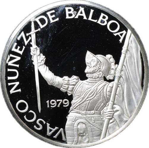 Монета 20 бальбоа 1979 Васко Нуньес де Бальбоа Панама