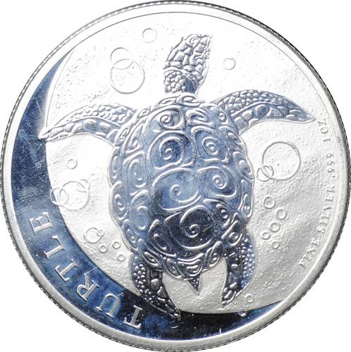 Монета 2 доллара 2016 Черепаха Бисса Ниуэ