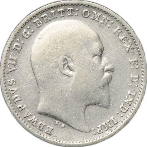 Монета 3 пенса 1909 Великобритания