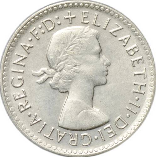 Монета 3 пенса 1960 Австралия