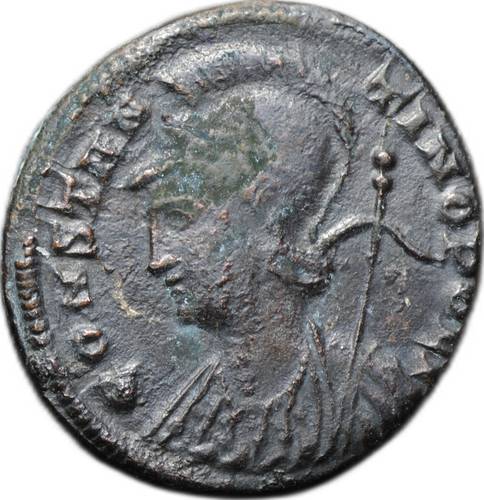 Монета Нуммий 330-333 Константин I (306-337) Памятный в честь переноса столицы в Константинополь Римская Империя