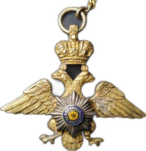 Знак (жетон) для окончивших Николаевское кавалерийское училище золото 56 пробы