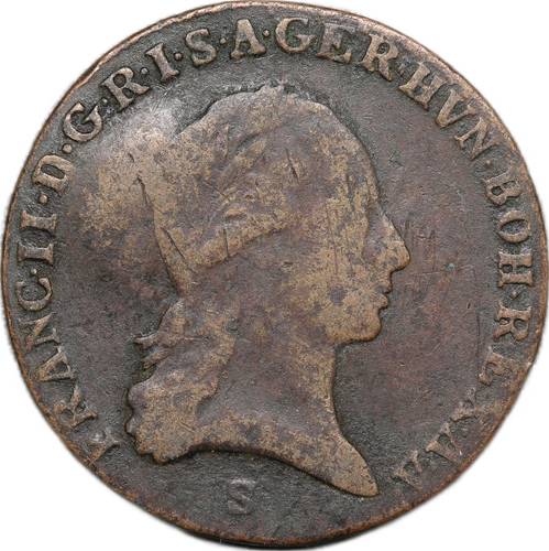 Монета 3 крейцера 1800 S - Смолник Австрия