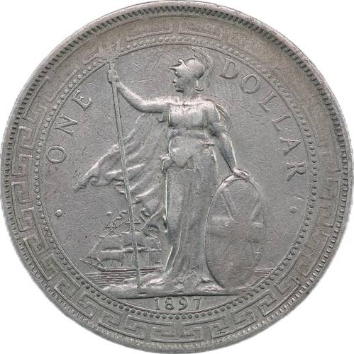 Монета 1 доллар 1897 Торговый Великобритания