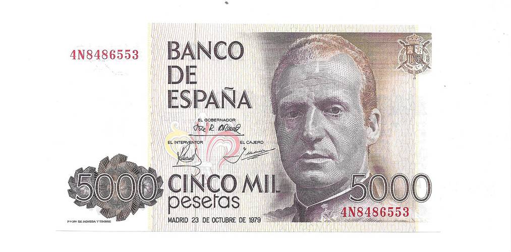 Банкнота 5000 песет 1979 Испания