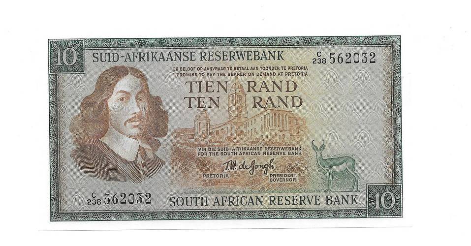 Банкнота 10 рандов 1966-1976 ЮАР