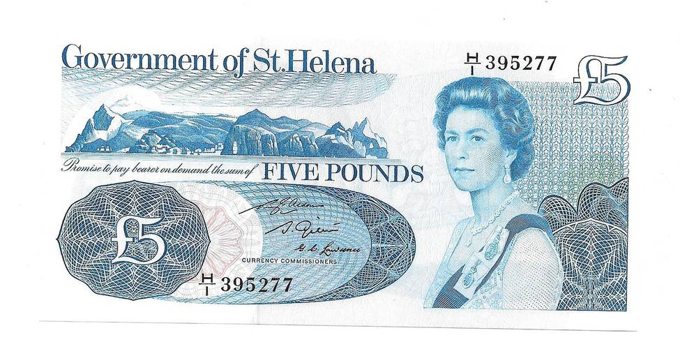 Банкнота 5 фунтов 1979-1985 Остров Святой Елены