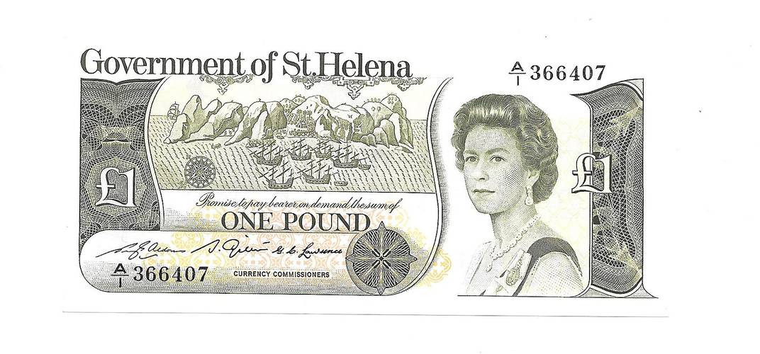 Банкнота 1 фунт 1981 Остров Святой Елены