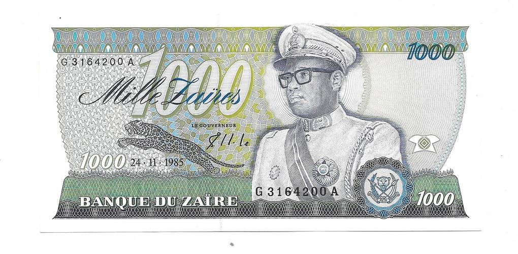 Банкнота 1000 заир 1985 Заир