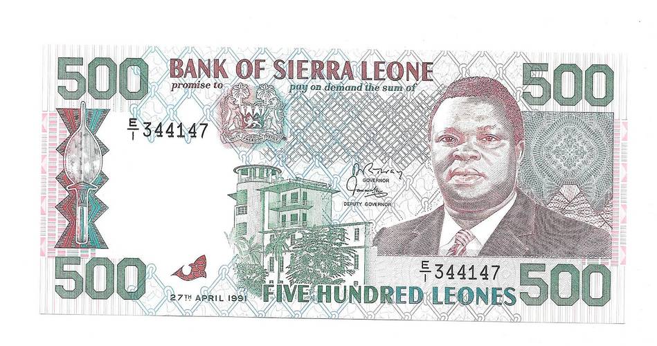 Банкнота 500 леоне 1991 Сьерра-Леоне