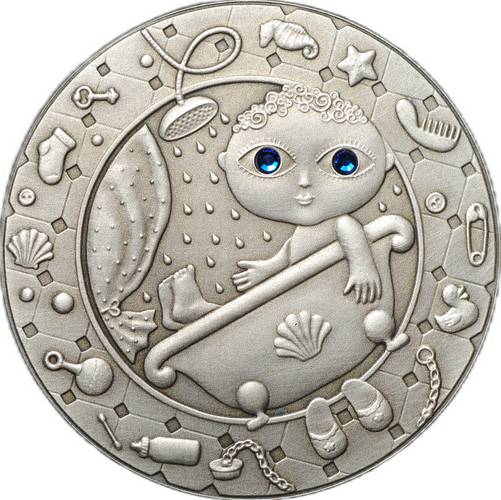 Монета 20 рублей 2009 Знаки зодиака - Водолей Беларусь