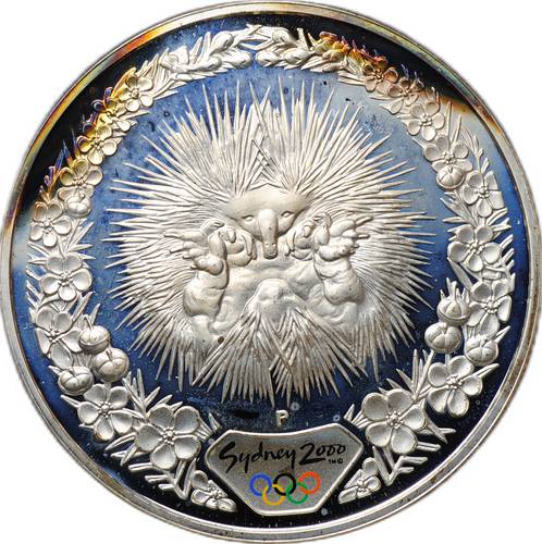 Монета 5 долларов 2000 Олимпиада Сидней - Ехидна Австралия