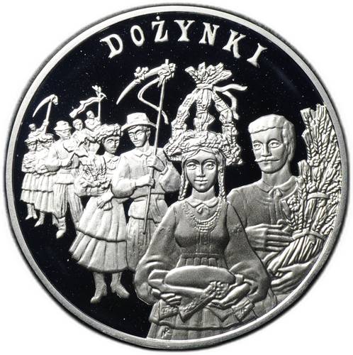 Монета 20 злотых 2004 Праздник урожая Ритуалы Польша