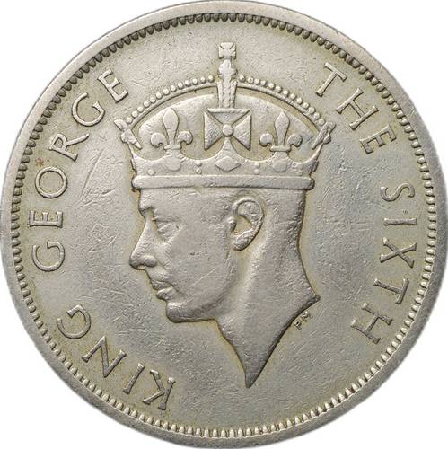 Монета 1/2 кроны 1952 Южная Родезия
