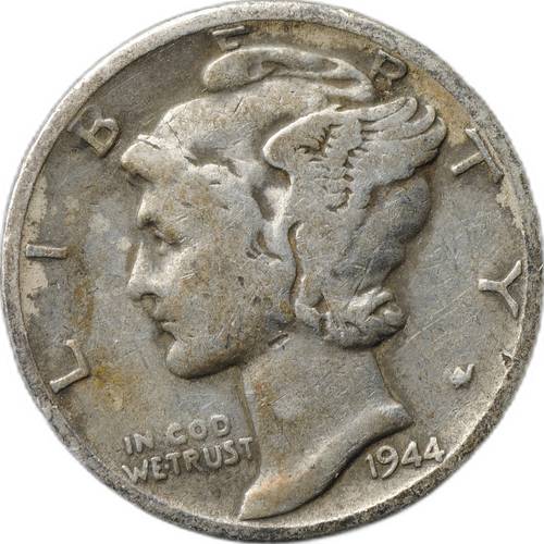 Монета Дайм (10 центов) 1944 США