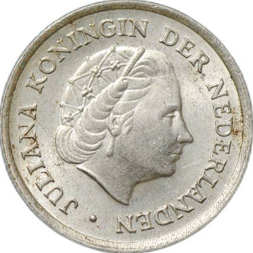 Монета 1/10 гульдена 1957 Нидерландские Антильские острова