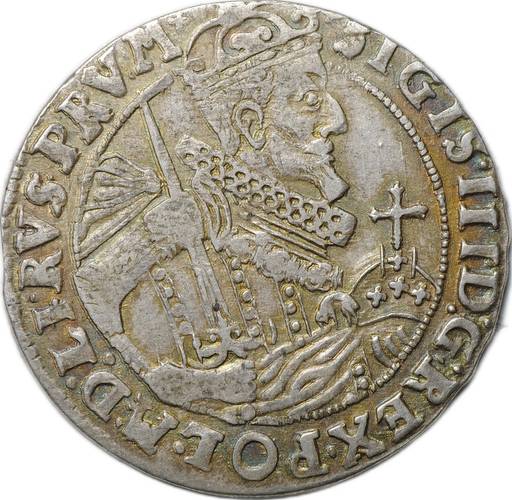 Монета 1/4 талера (ортсталер, орт) 1624 Сигизмунд III Польша Речь Посполитая