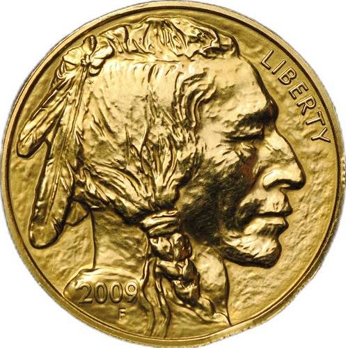 Монета 50 долларов 2009 Бизон Буффало США