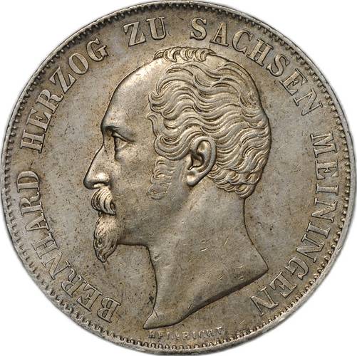 Монета 2 гульдена 1854 Саксен-Мейнинген
