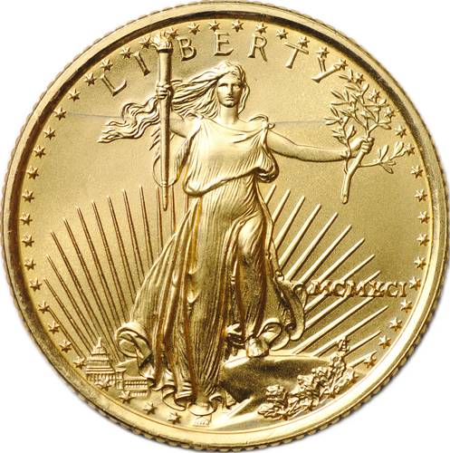 Монета 10 долларов 1991 Золотой орел США