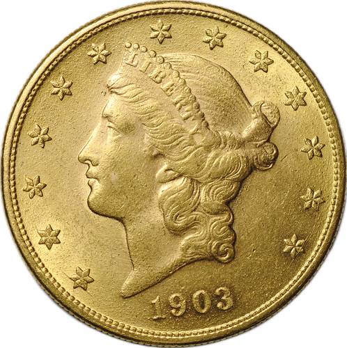 Монета 20 долларов 1903 S США