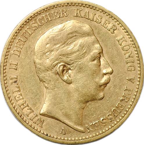 Монета 20 марок 1896 А Пруссия Германия