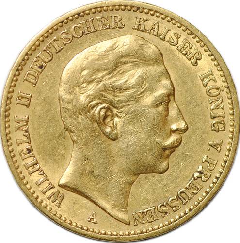 Монета 20 марок 1894 А Пруссия Германия