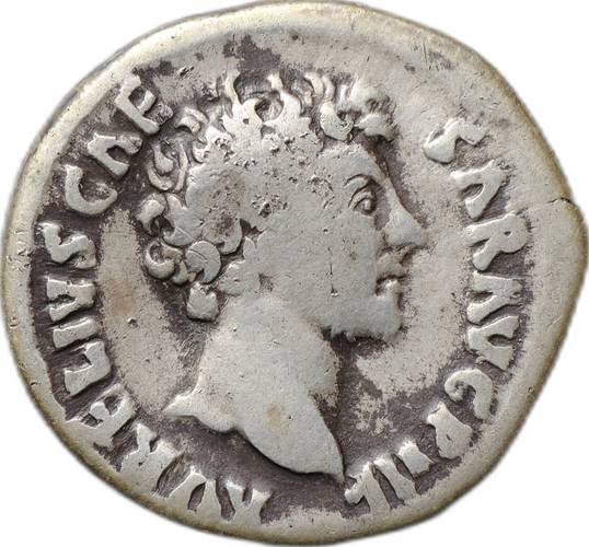 Монета Денарий 147 - 148 Марк Аврелий Фидес Римская Империя