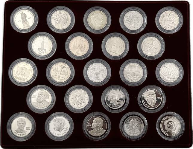 Коллекция юбилейных монет СССР 1965-1991 ПРУФ | Олимпиада-80 АЦ | Новоделы 1988 | Барселона PROOF 70 монет