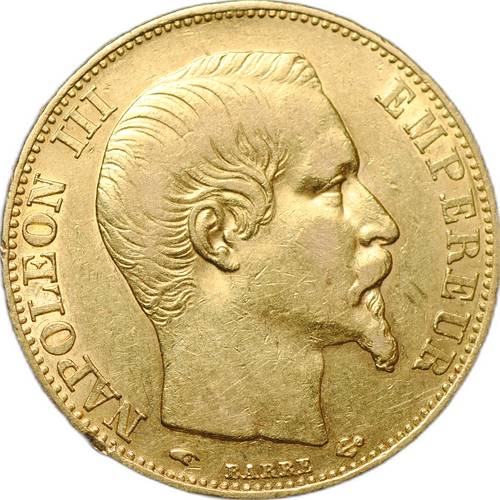 Монета 20 франков 1855 A Париж Франция