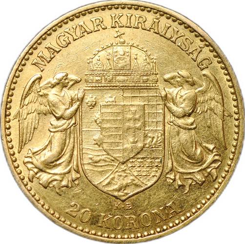 Монета 20 крон 1903 Венгрия