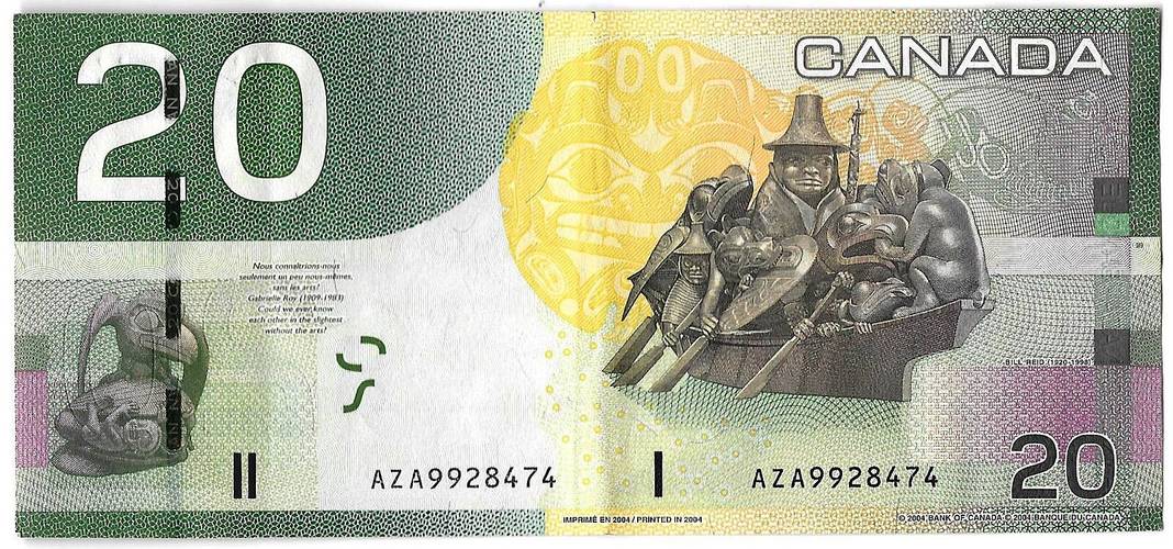Банкнота 20 долларов 2004 Канада
