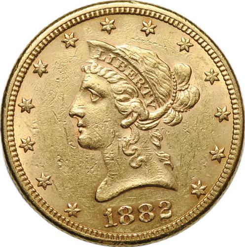 Монета 10 долларов 1882 Филадельфия США