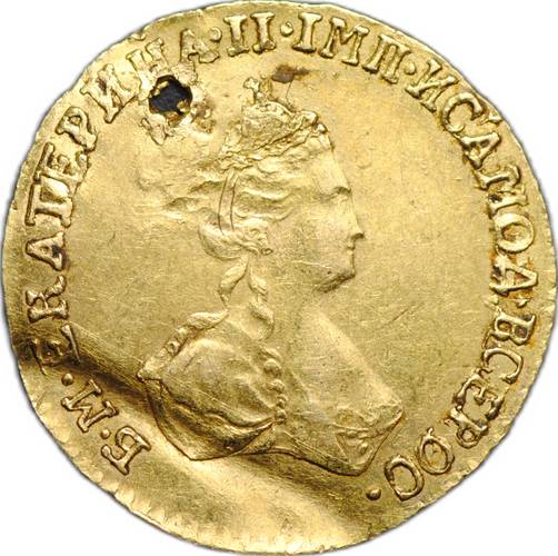 Монета 1 рубль 1779 для дворцового обихода