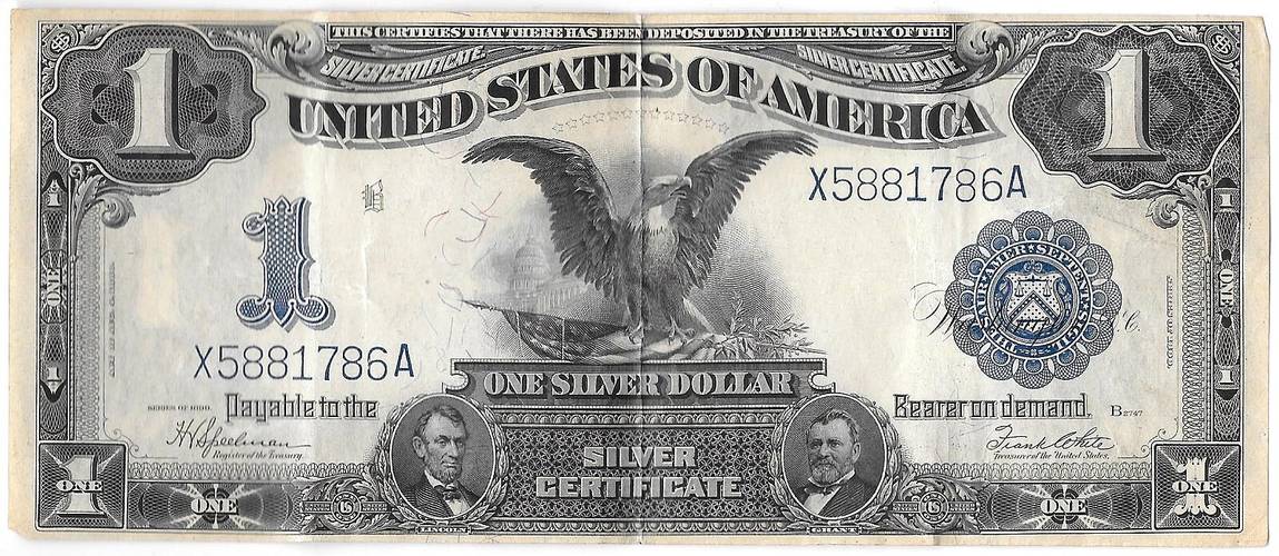 Банкнота 1 доллар 1899 Серебряный сертификат США