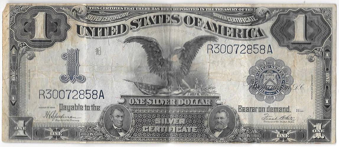 Банкнота 1 доллар 1899 Серебряный сертификат США