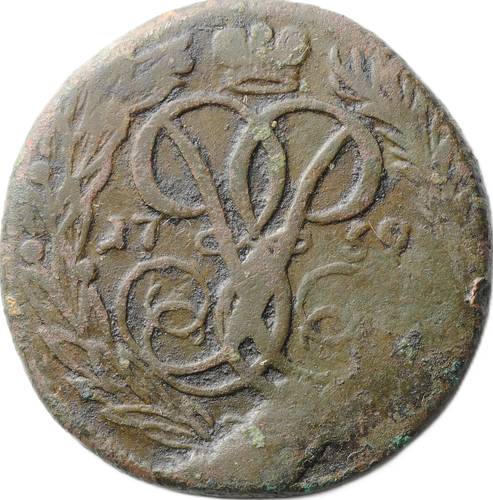 Монета Денга 1759