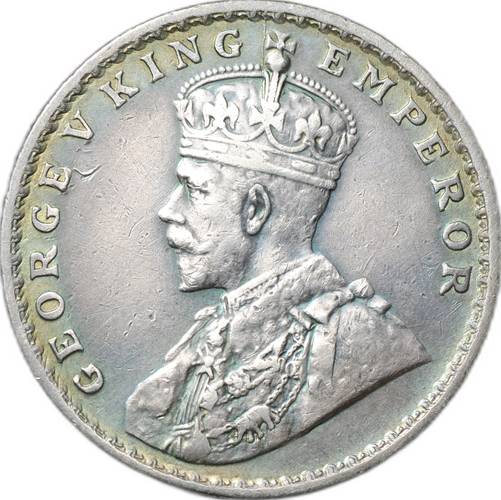 Монета 1 рупия 1918 Бомбей Индия Британская