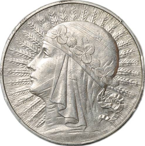 Монета 10 злотых 1932 Ядвига Польша